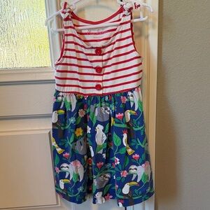 Mini Boden 2-3 year tropical stripes dress